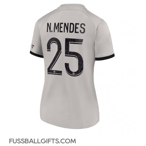 Paris Saint-Germain Nuno Mendes #25 Fußballbekleidung Auswärtstrikot Damen 2022-23 Kurzarm